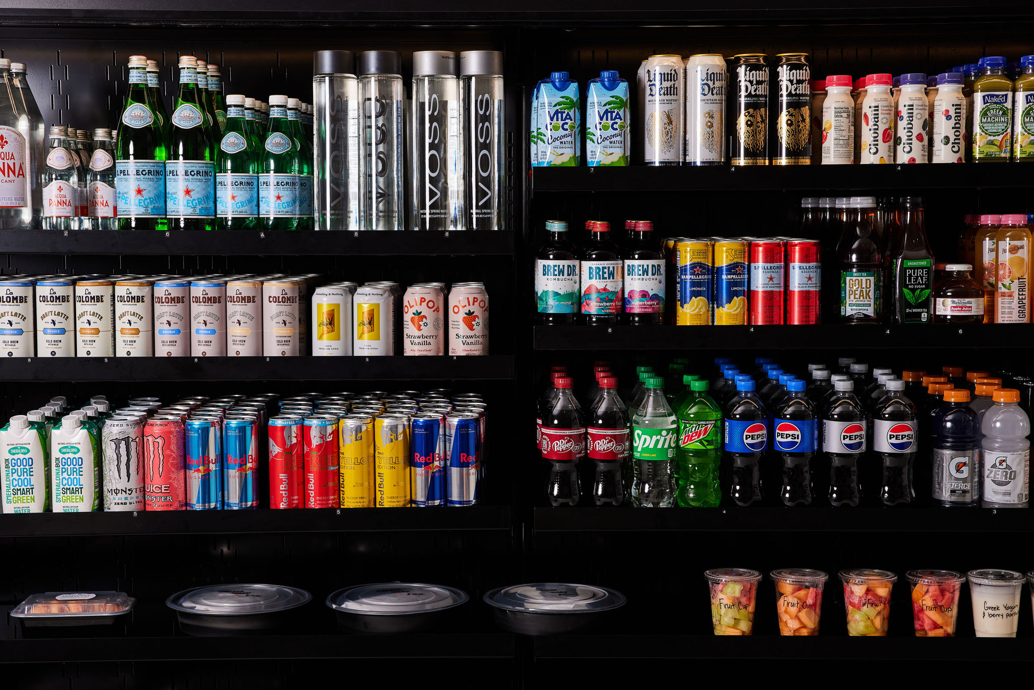 Assorted cold beverages available for purchase from Counterpart at Asher Adams Hotel, Salt Lake City