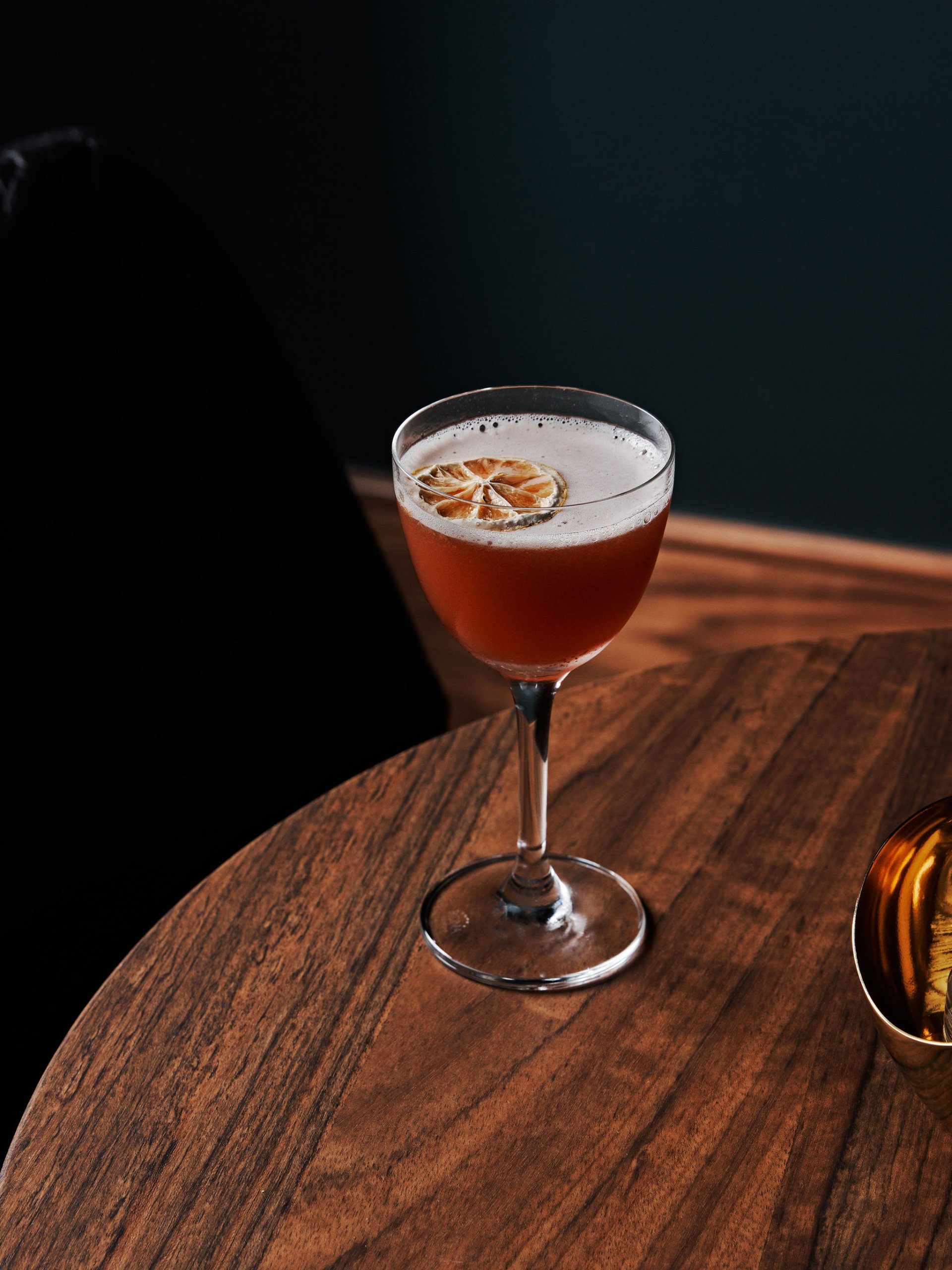 A pink cocktail in coupe glass at No. 119 at Asher Adams Hotel, Salt Lake City