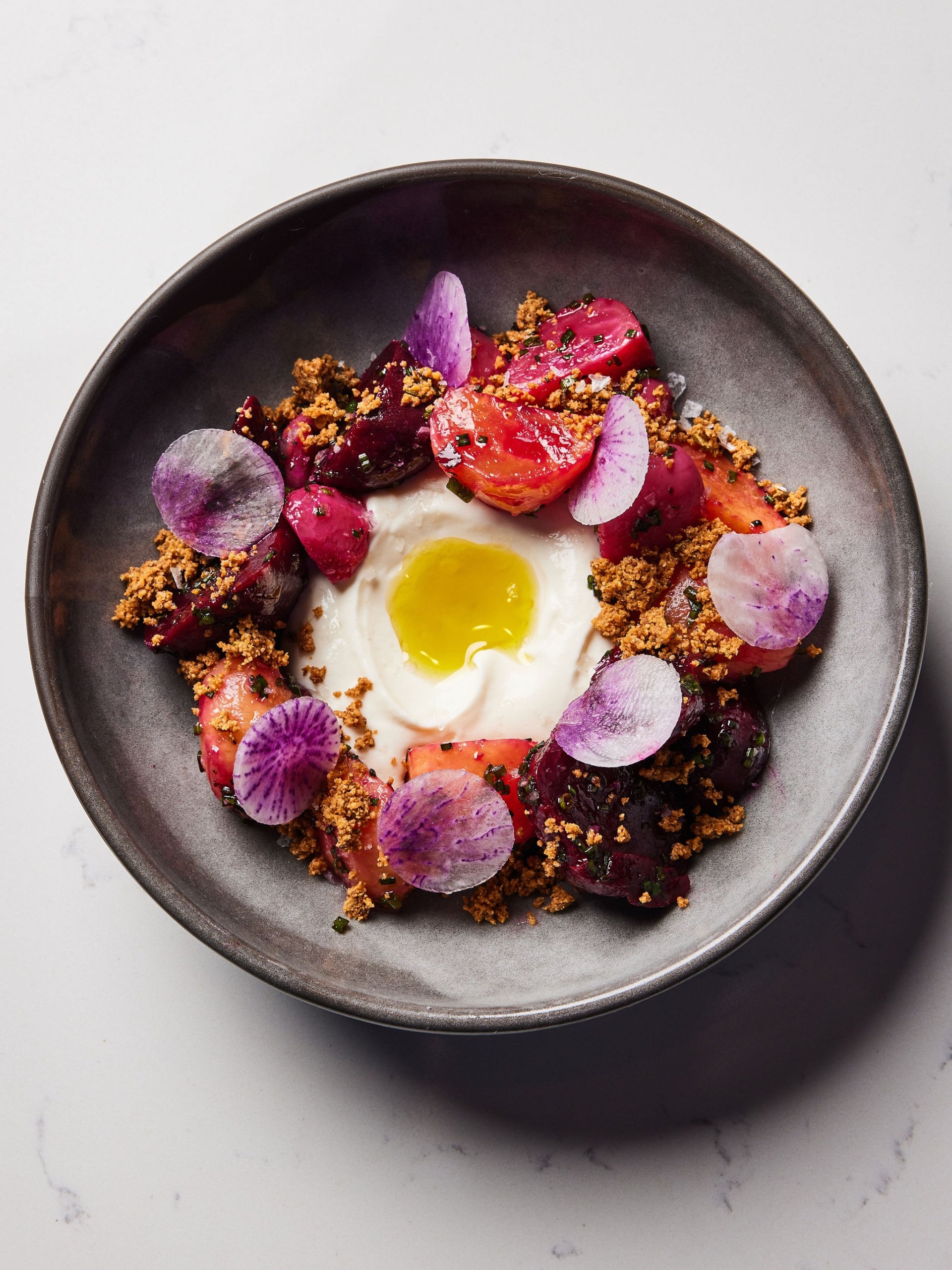 A delicate dish served at Rouser, restaurant at Asher Adams Hotel, Salt Lake City