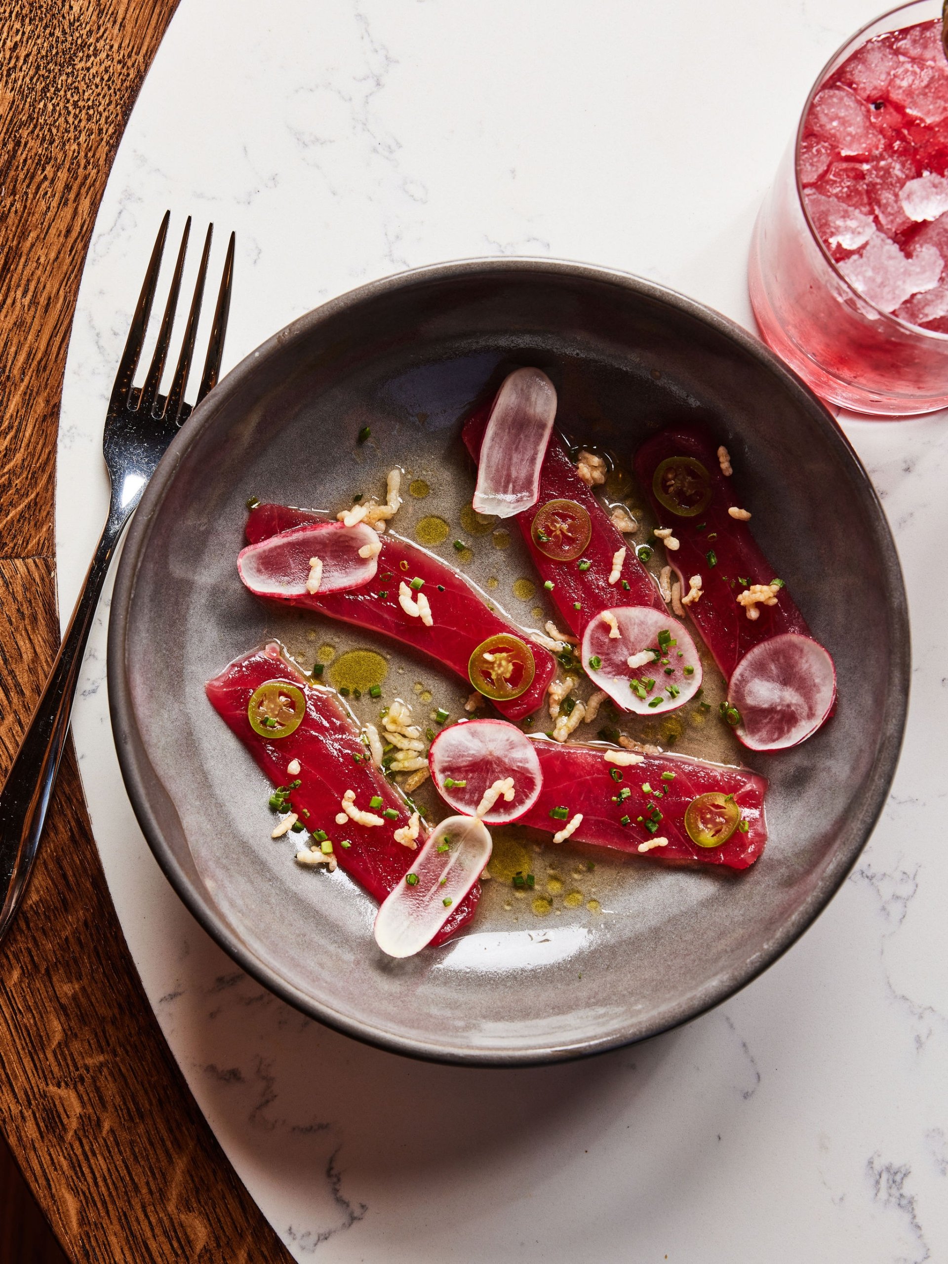 Tuna crudo at The Bar at Asher Adams, Salt Lake City