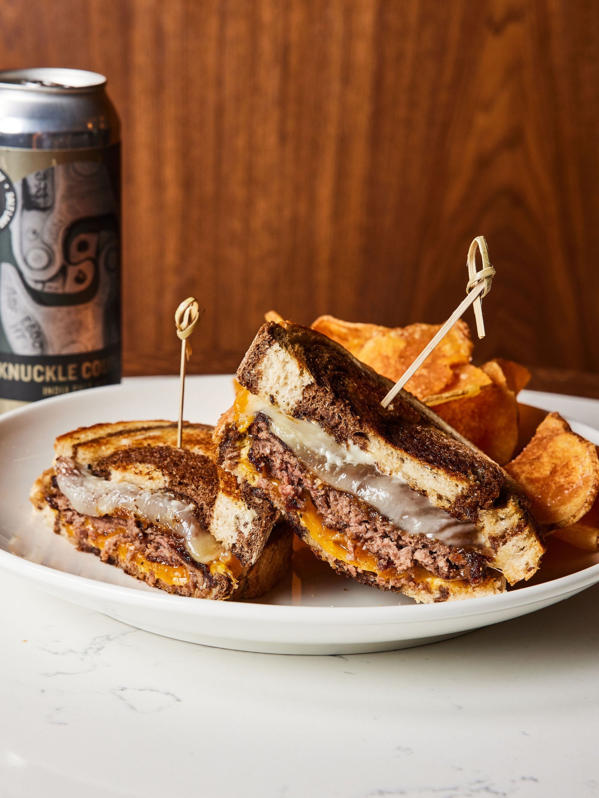 A sandwich and chips at The Bar at Asher Adams, Salt Lake City