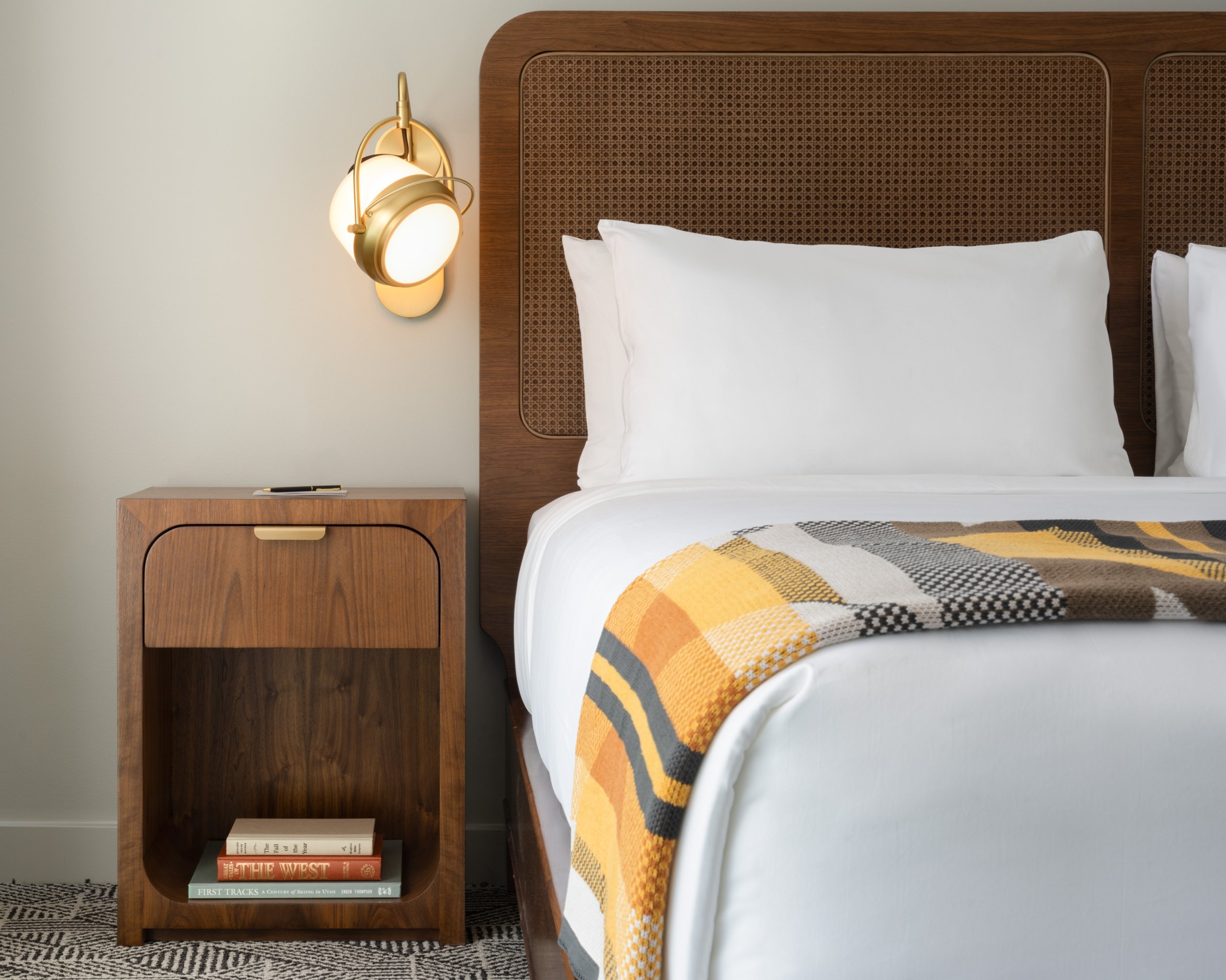 The interior of a suite at Asher Adams Hotel in Salt Lake City