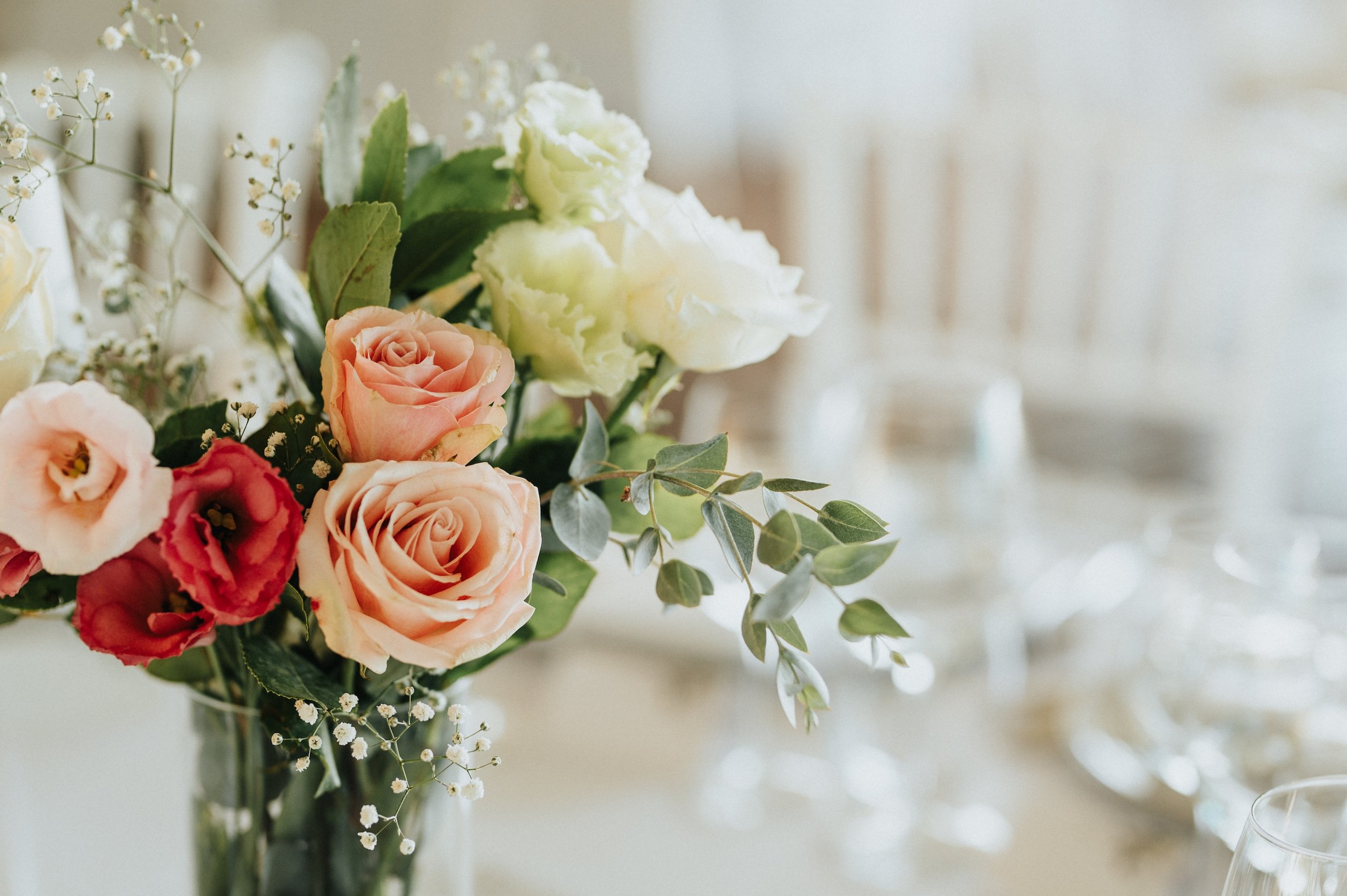 Table setting for a wedding reception