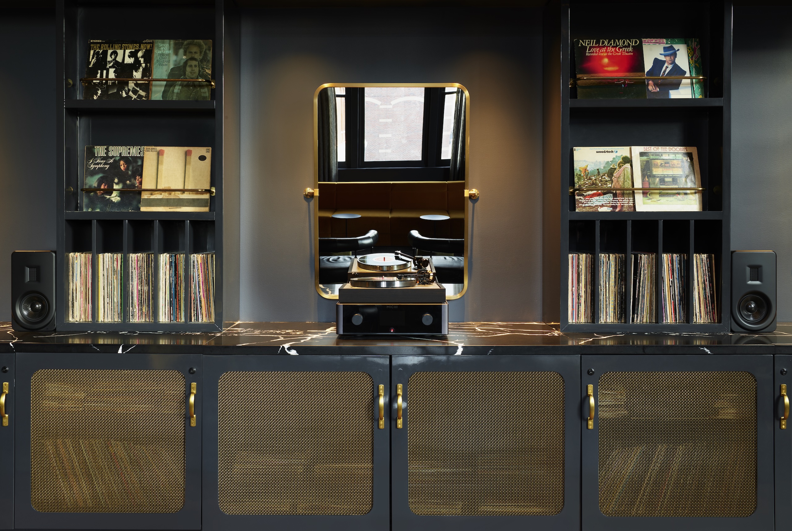 A record player at The Gandy Dancer at Asher Adams Hotel, Salt Lake City