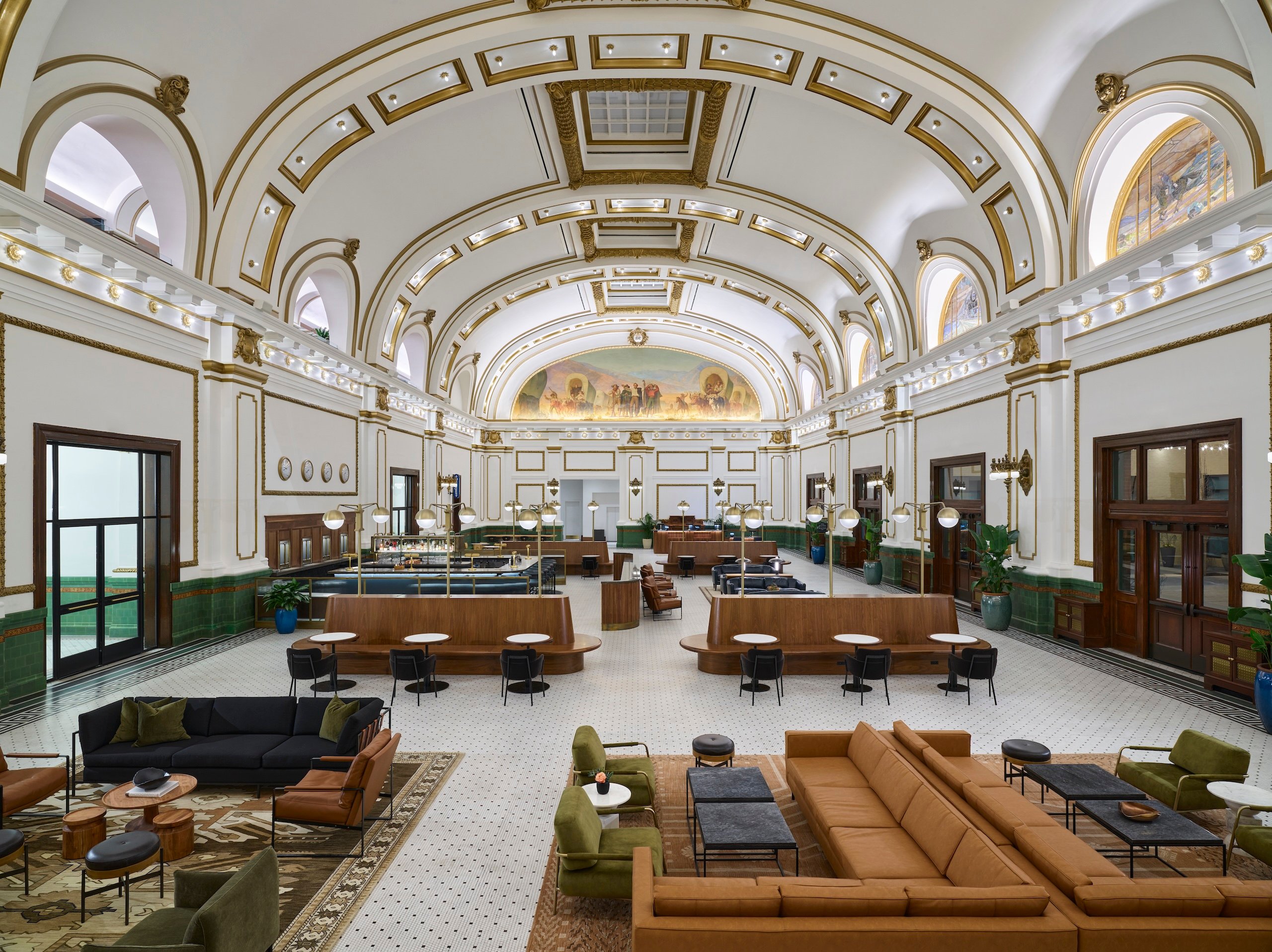 The Grand Hall lobby bar at Asher Adams Hotel, Salt Lake City