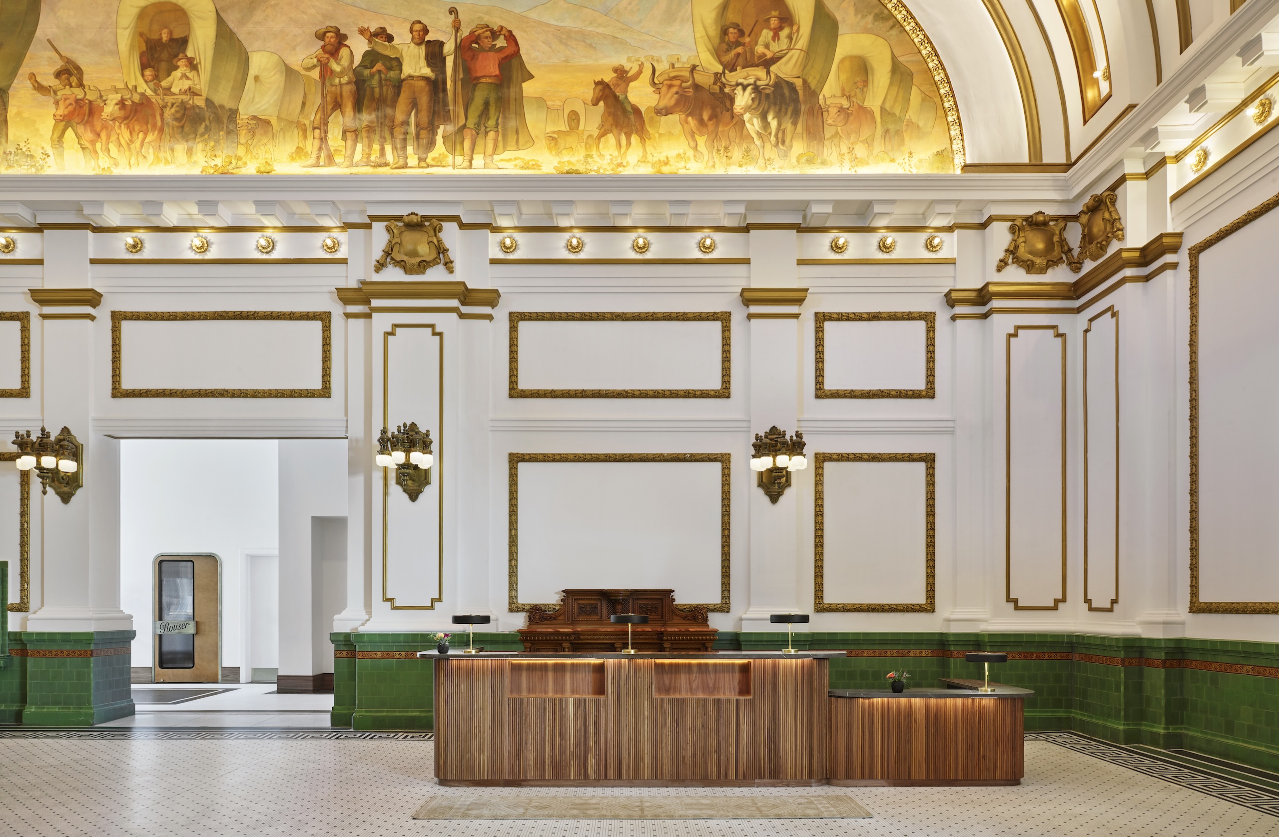 The front desk at Asher Adams Hotel, Salt Lake City